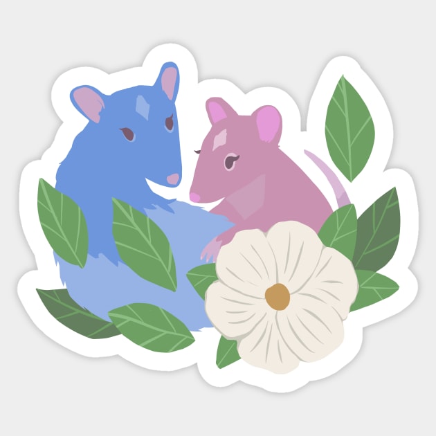 Dogwood Rat Sisters Sticker by Adrielle-art